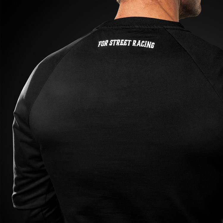 4SR Sweatshirt Motorsport Flag Black - logo on back