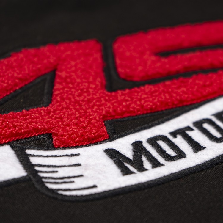 4SR Sweatshirt Motorsport Flag Black - detailed logo on chest
