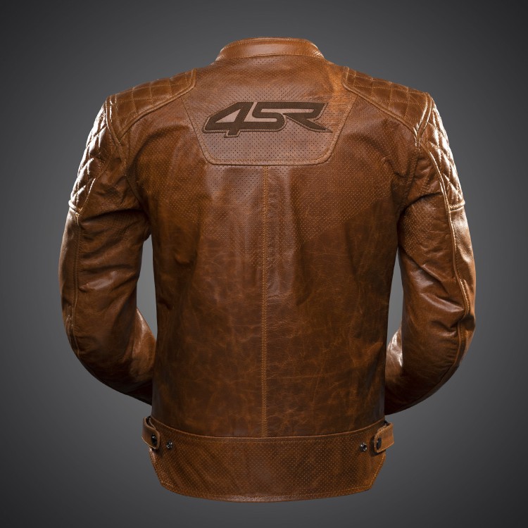 4SR Scrambler Cognac II leather motorcycle jacket 2