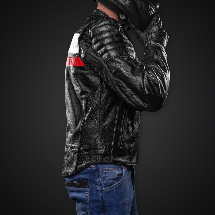 ROADSTER III RED - motorcycle leather jacket
