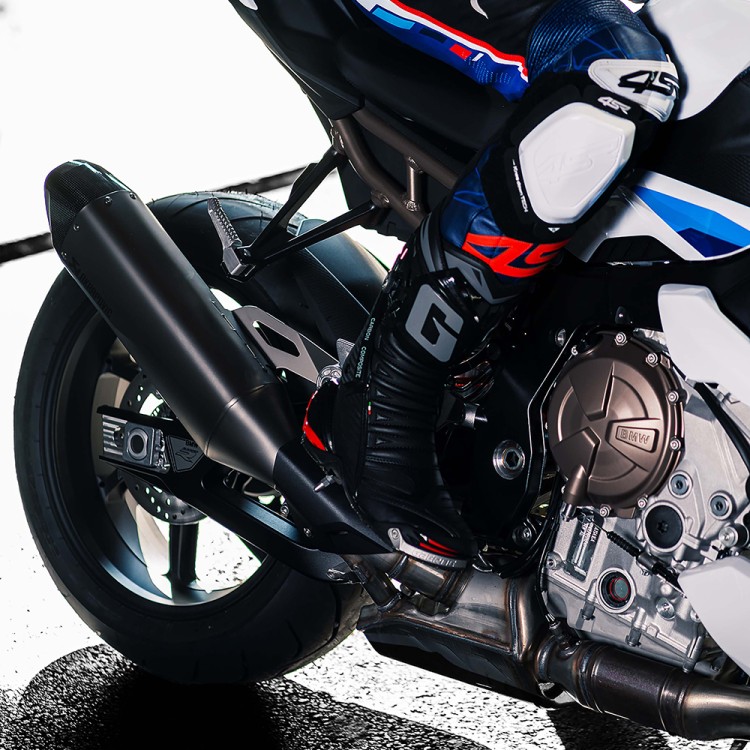 4SR one-piece suit Racing Blue AR Airbag Ready & BMW S1000R