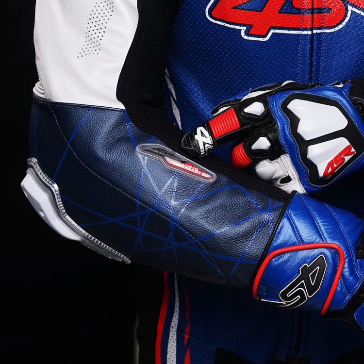 4SR one-piece suit Racing Blue AR Airbag Ready