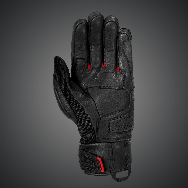 4SR short motorcycle gloves Stunt Red