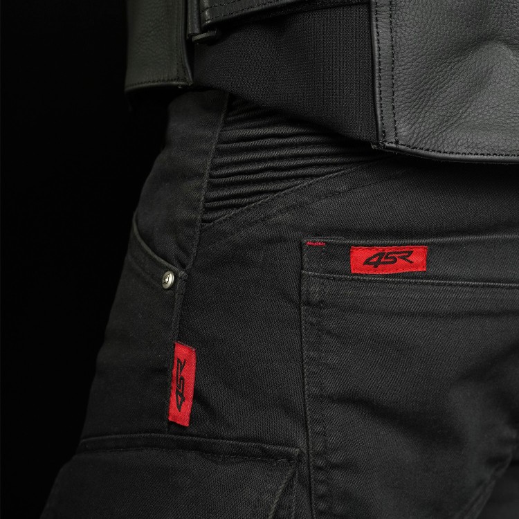 4SR motorcycle jeans Tourismo Black - back pocket