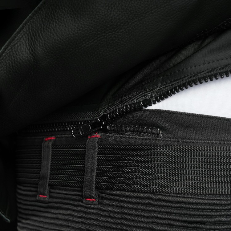 4SR motorcycle jeans Tourismo Black - jacket zipper