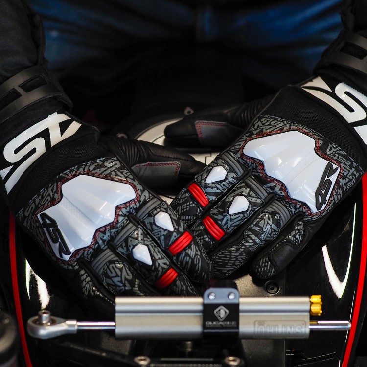 4SR GTS Black Short Summer Motorcycle Gloves