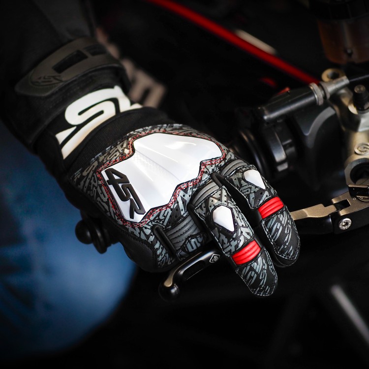 4SR GTS Black Short Summer Motorcycle Gloves