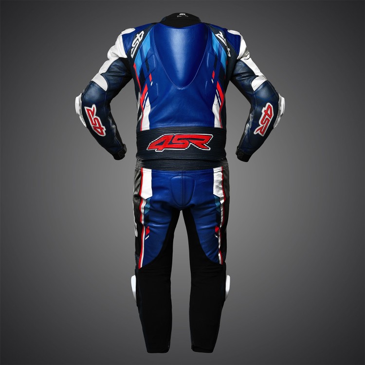 4SR Two-piece leathersuit RR Blue AR