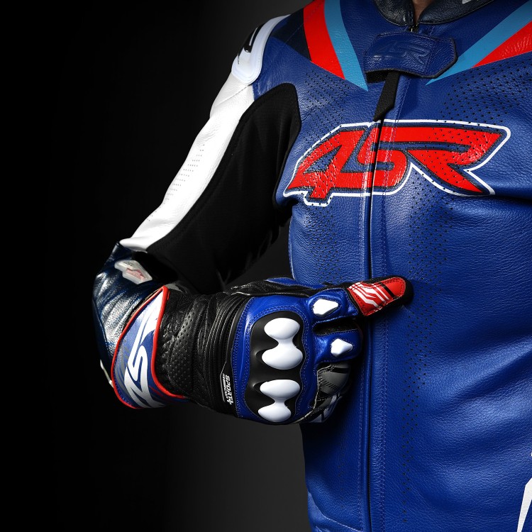 4SR Two-piece leathersuit RR Blue AR