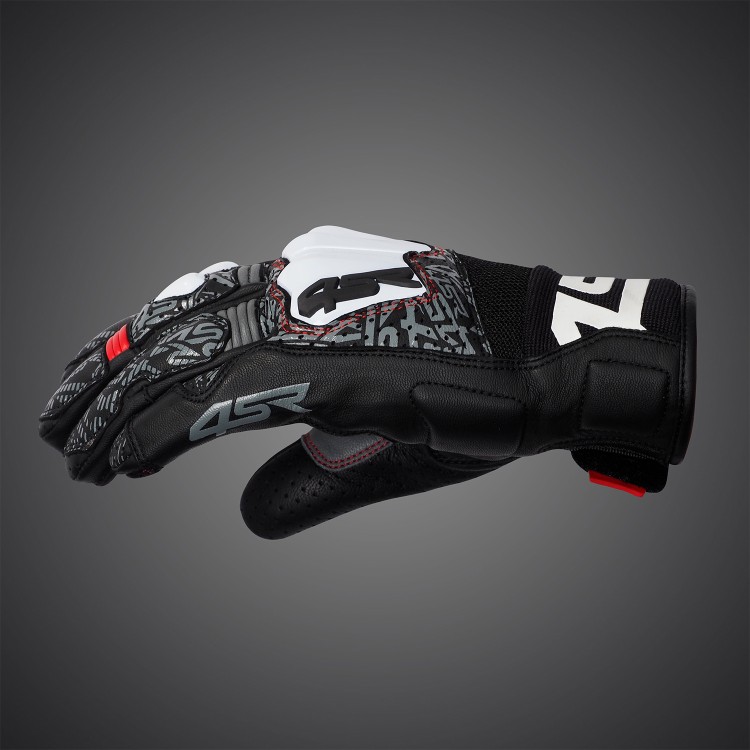 4SR GTS Black Short Summer Motorcycle Gloves
