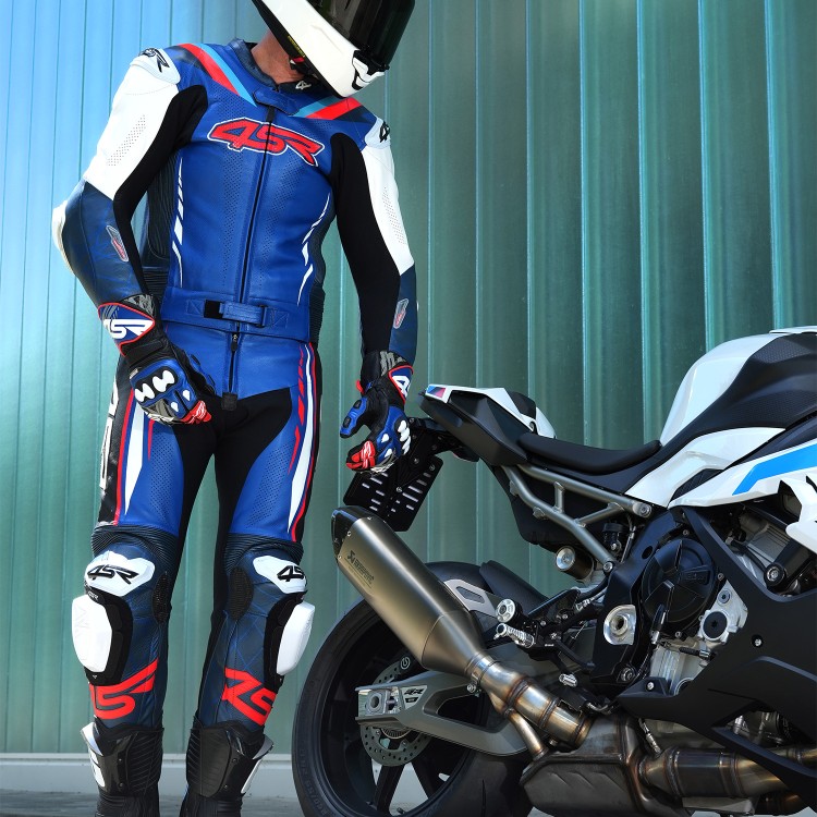 4SR Two-piece leathersuit RR Blue AR