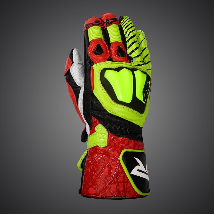 4SR Motorcycle gloves Stingray Race Spec Neon - front