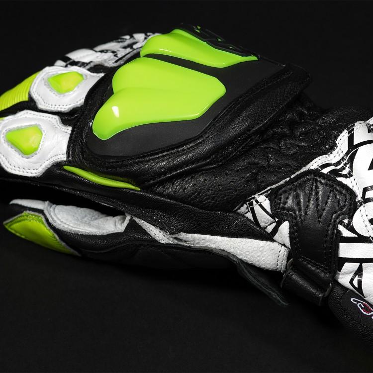 4SR sport motorcycle gloves RR Aramid Core White