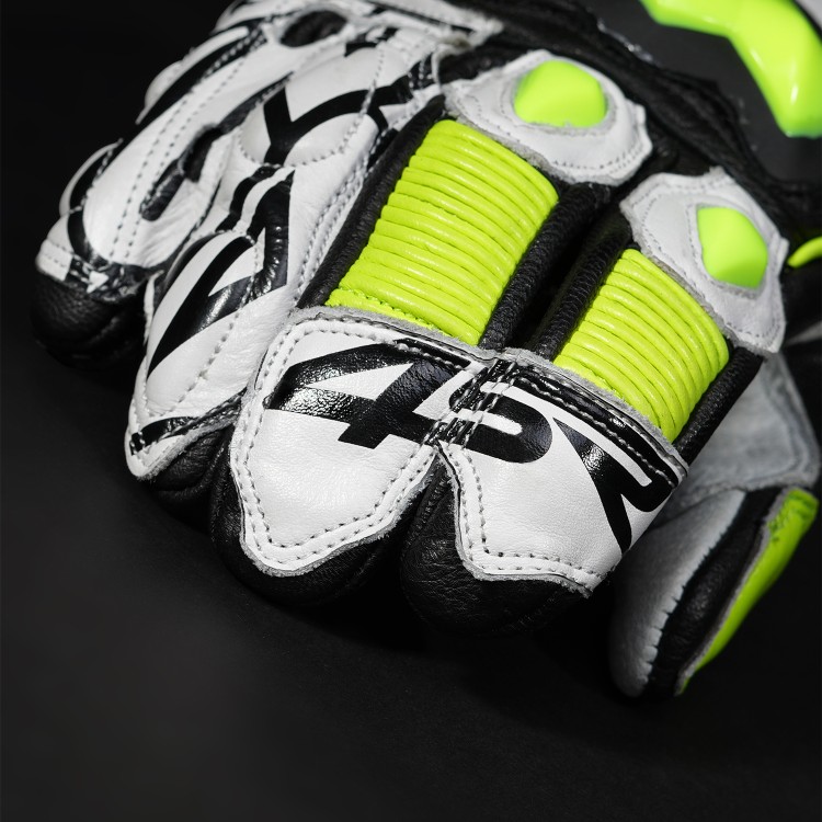 4SR sport motorcycle gloves RR Aramid Core White