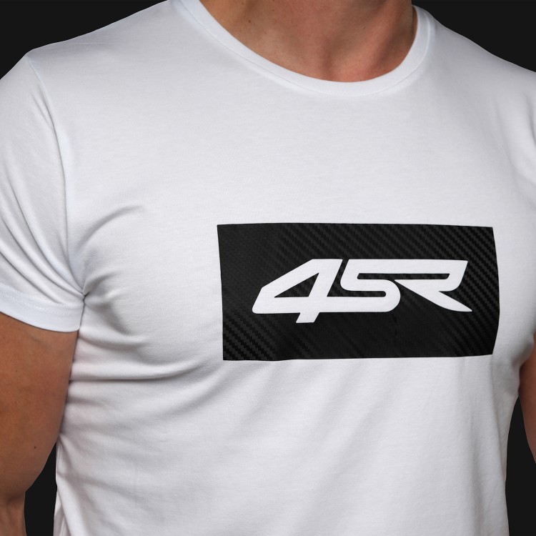 4SR T-Shirt Logo Carbon White