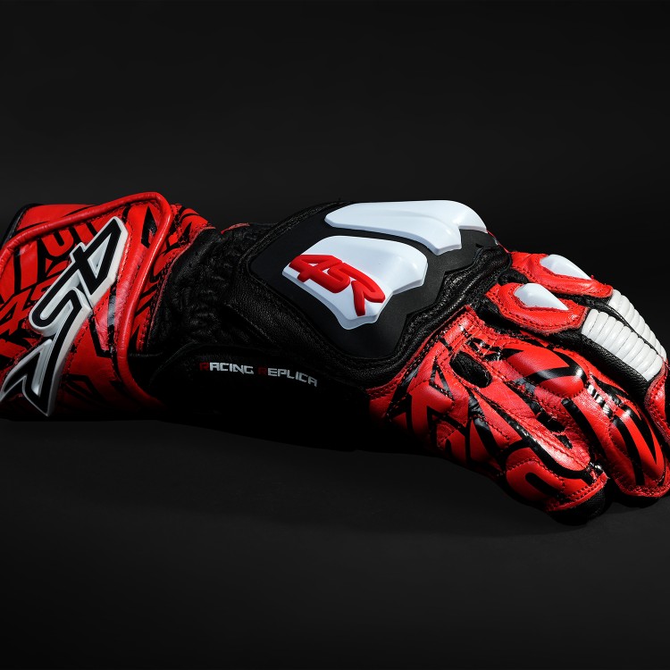 4SR motorcycle gloves RR Aramid Core Red