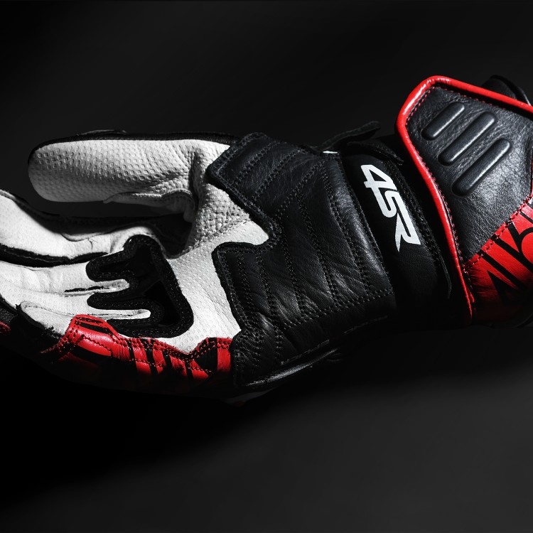 4SR motorcycle gloves RR Aramid Core Red