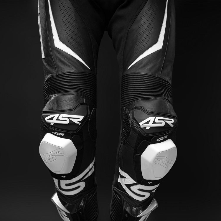 4SR motorcycle leather pants with sliders TR3 Evo BW