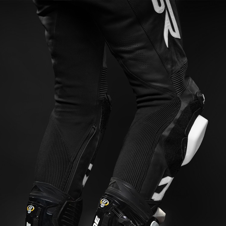 4SR motorcycle leather pants with sliders TR3 Evo BW