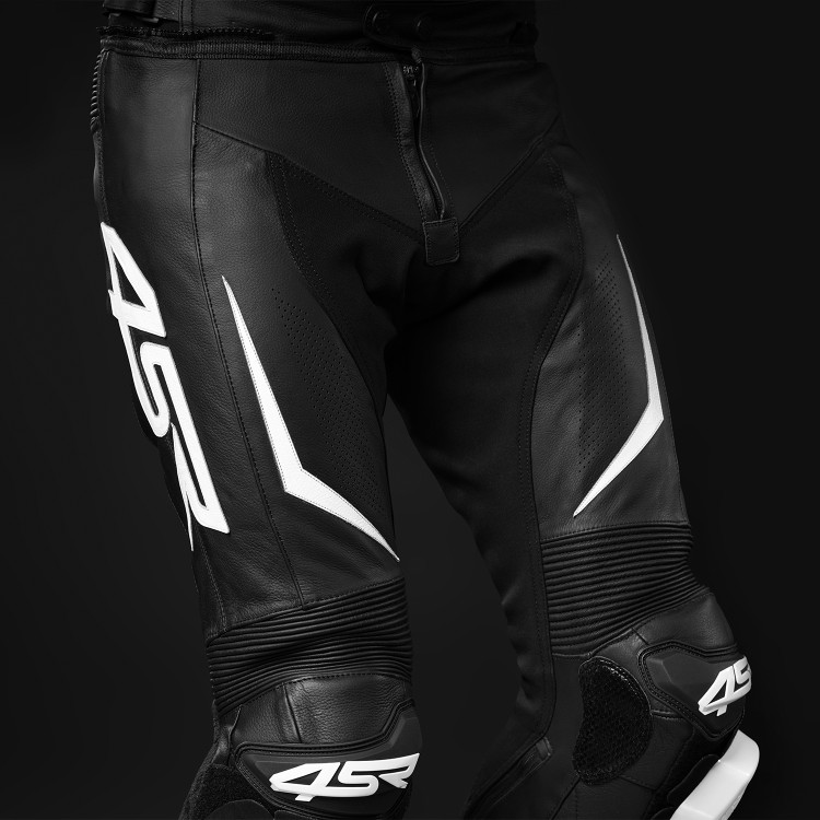4SR motorcycle leather pants with sliders TR3 Evo BW