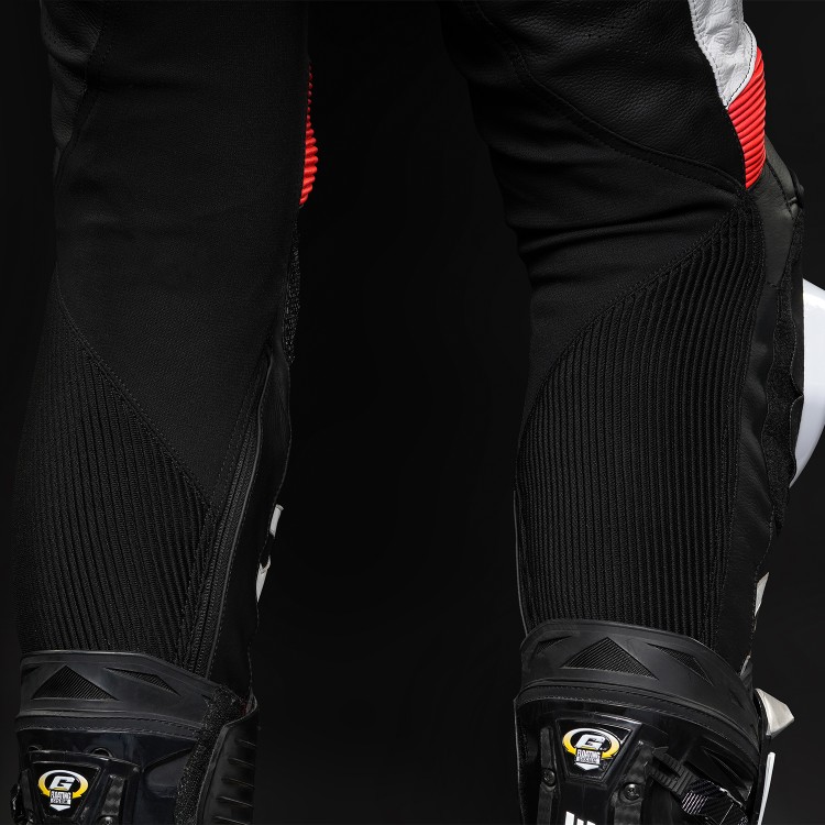 4SR motorcycle leather pants with sliders TR3 Evo Neon