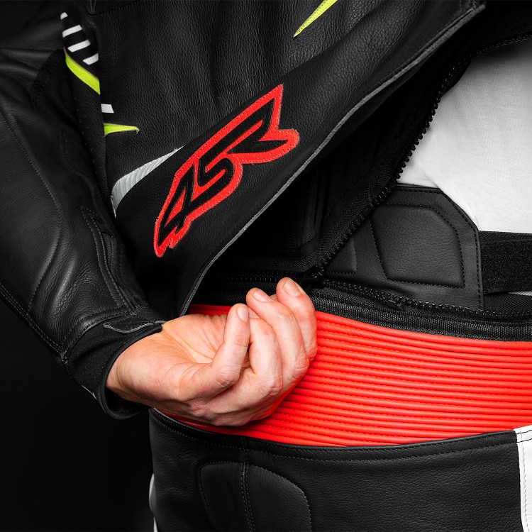 4SR motorcycle leather pants with sliders TR3 Evo Neon