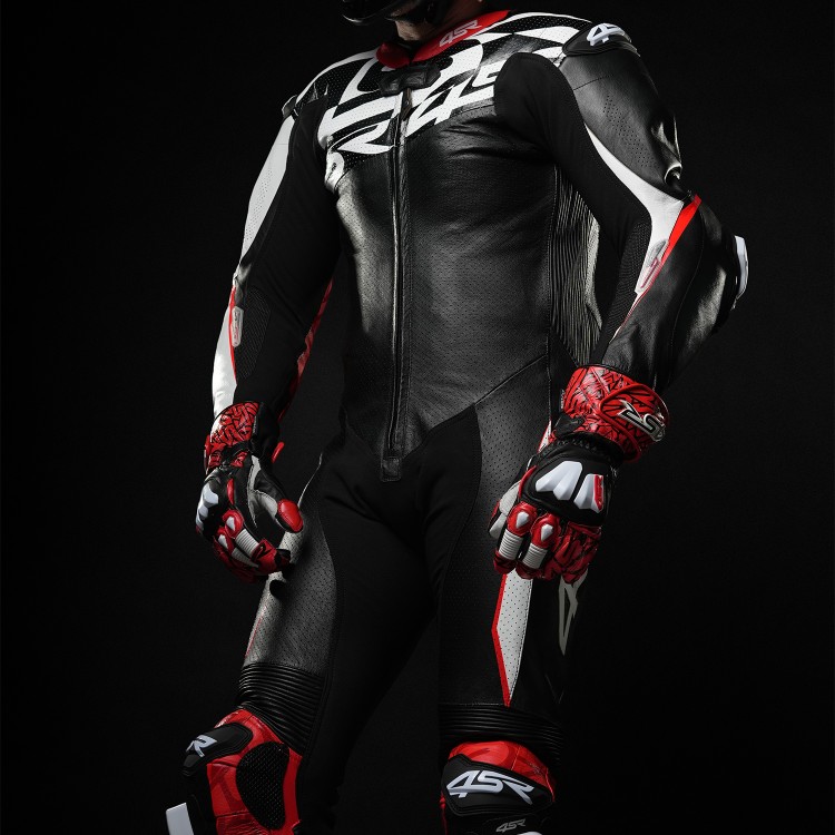 4SR One-Piece Kangaroo Leather Suit Racing Ultra Pista AR