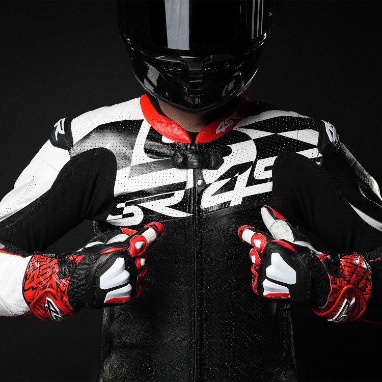 4SR One-Piece Kangaroo Leather Suit Racing Ultra Pista AR - perforation