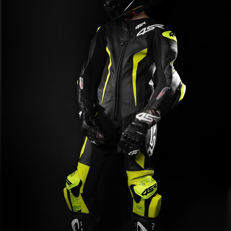 4SR kids’ one-piece suit Racing Junior Yellow AR