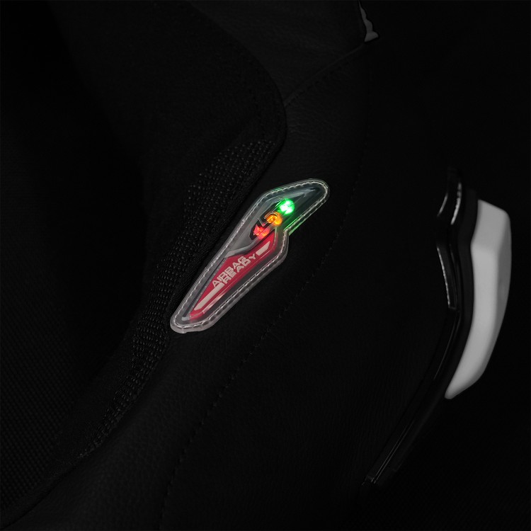 4SR kids’ one-piece suit Racing Junior White AR - Airbag control LEd panel