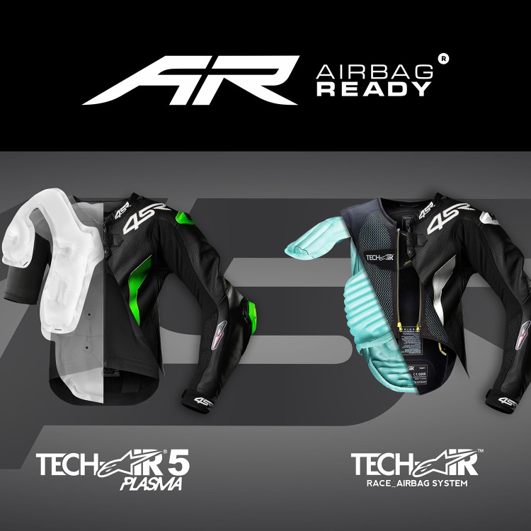 4SR kids’ one-piece suit Racing Junior White AR - Airbag Ready