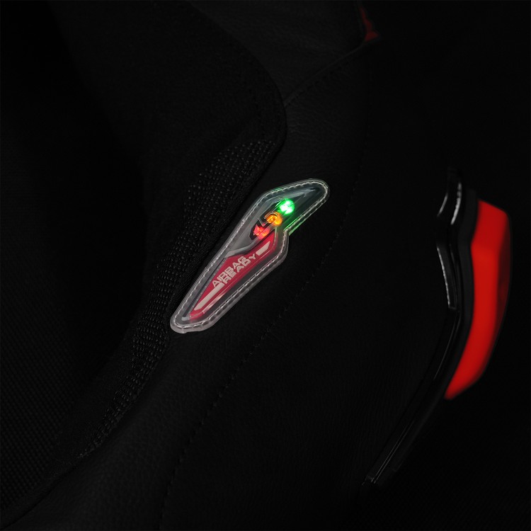4SR kids’ one-piece suit Racing Junior Red AR  - Airbag control LEd panel