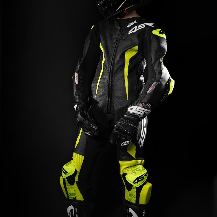 4SR kids’ one-piece suit Racing Junior Yellow AR