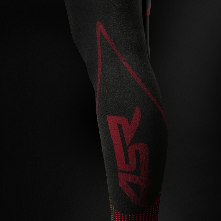 Ladies Seamless Pants Red Functional Base Layer
