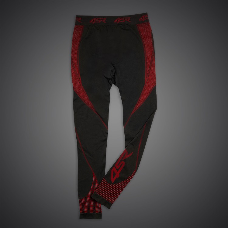 Ladies Seamless Pants Red Functional Base Layer