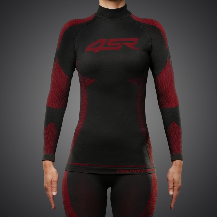 Ladies Seamless Shirt Red Functional Base Layer