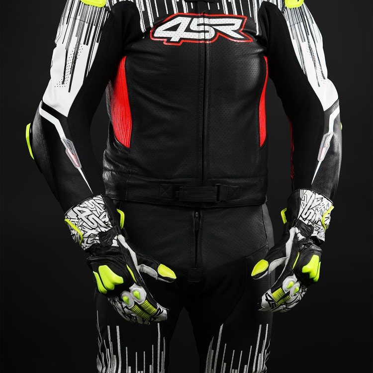 4SR RR Stripes AR Two-Piece Motorcycle Suit