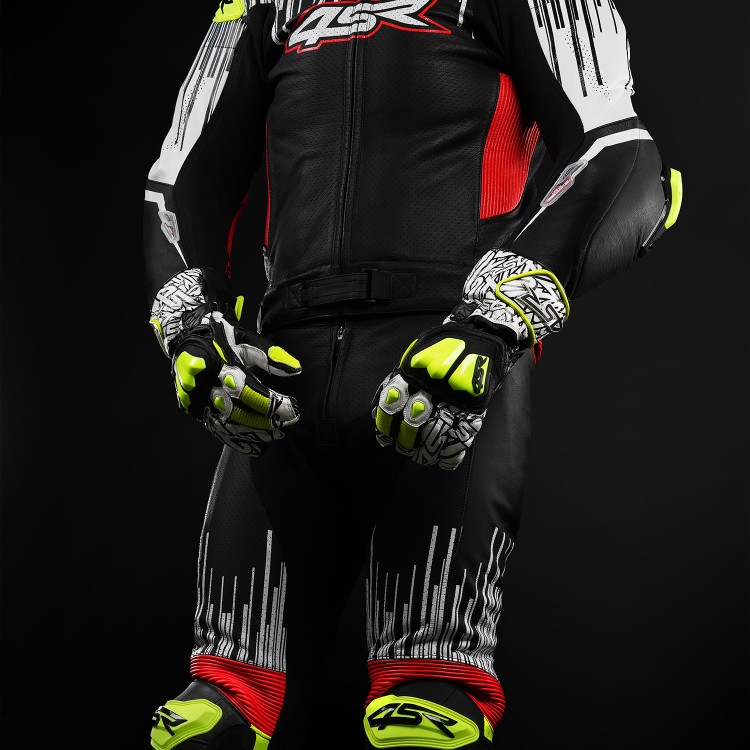 4SR RR Stripes AR Two-Piece Motorcycle Suit