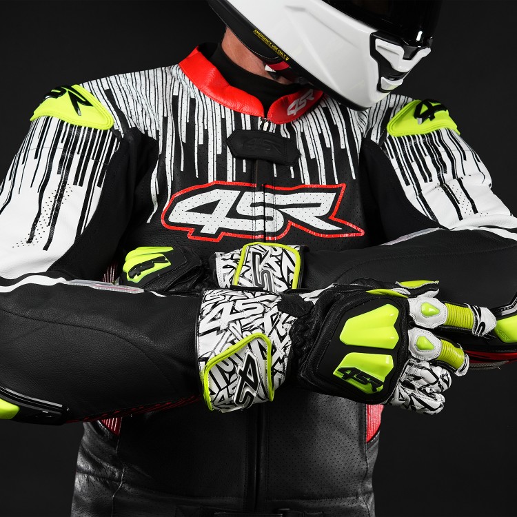 4SR RR Stripes AR Two-Piece Motorcycle Suit