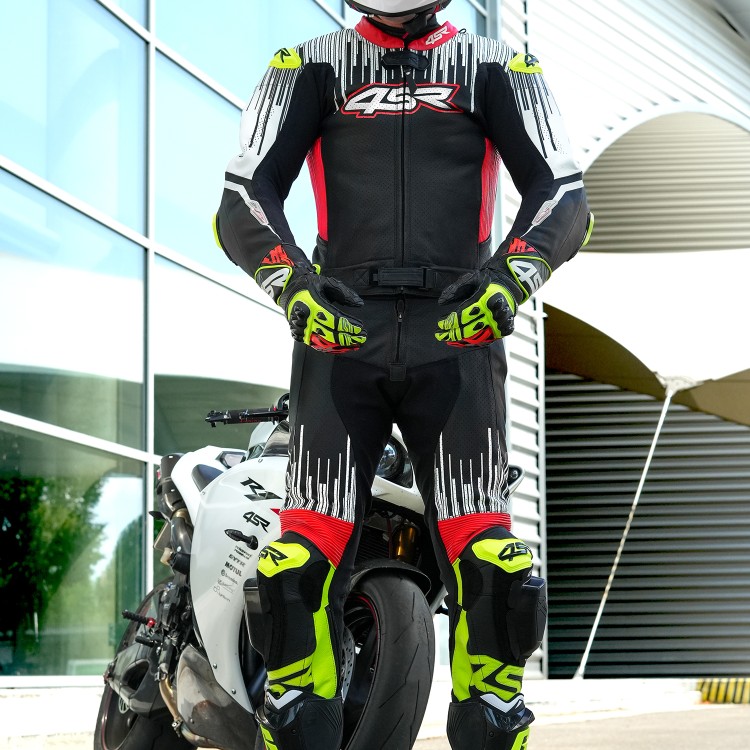 4SR RR Stripes AR Two-Piece Motorcycle Suit