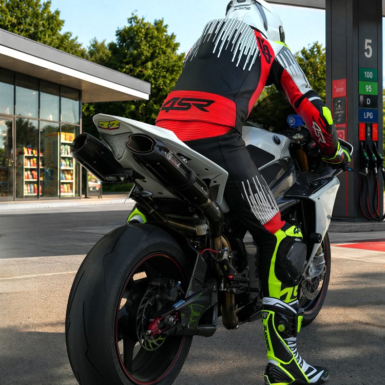 4SR RR Stripes AR Two-Piece Motorcycle Suit