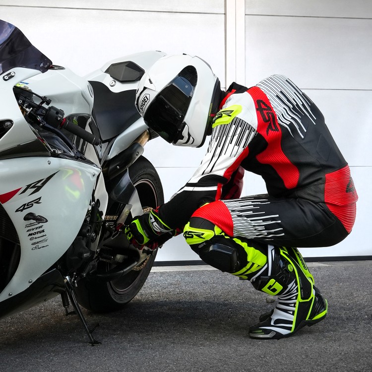 4SR RR Stripes AR Two-Piece Motorcycle Suit