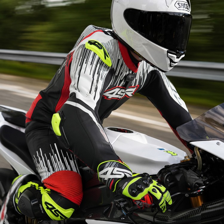 4SR RR Stripes AR Two-Piece Motorcycle Suit