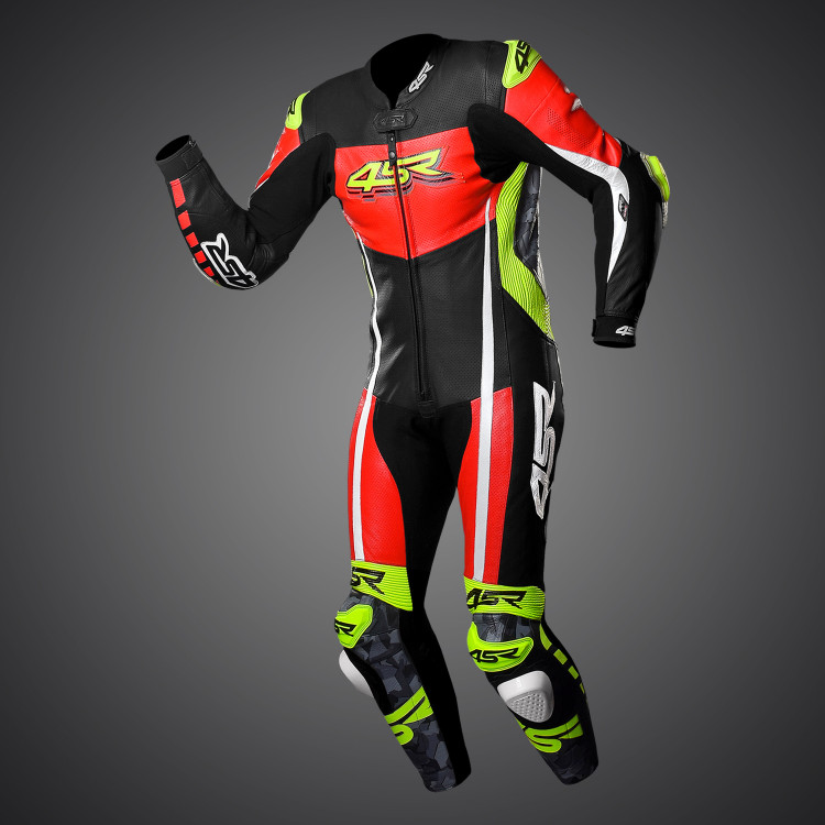 4SR Racing Neon AR Airbag Ready performance leather suit 1