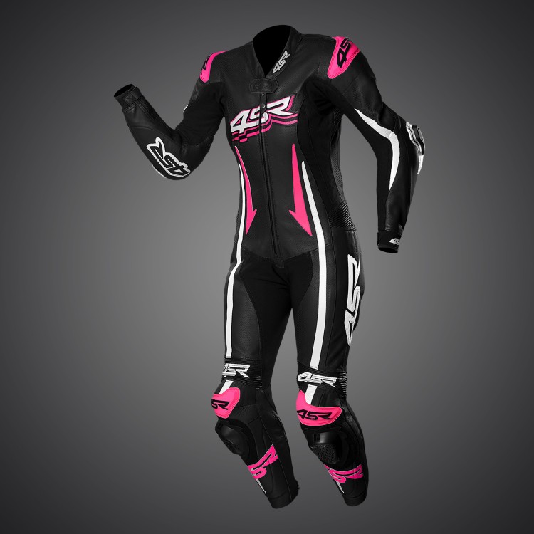 4SR one-piece women's suit Racing Lady Pink 020 with elbow sliders