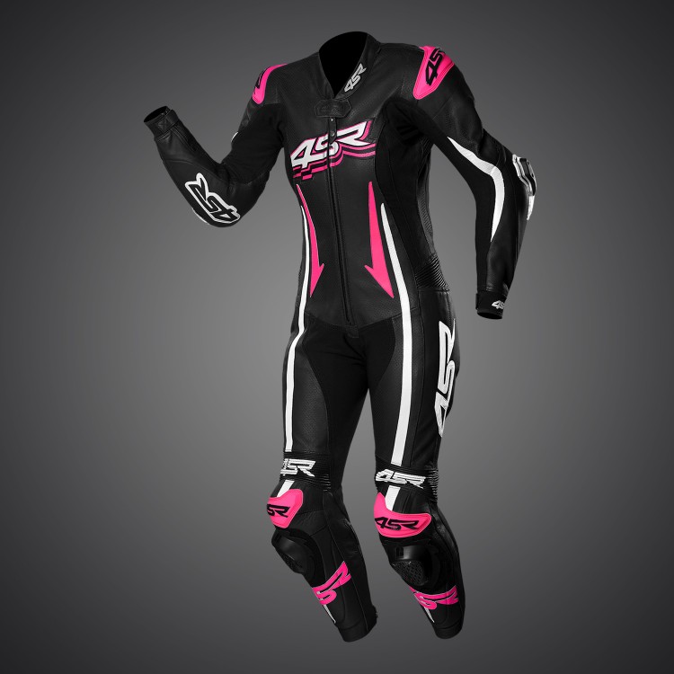 4SR one-piece women's leather suit Racing Lady Pink 020 1