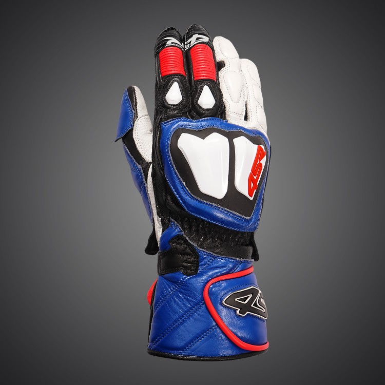 Motorcycle racing gloves Stingray Race Spec Blue by 4SR