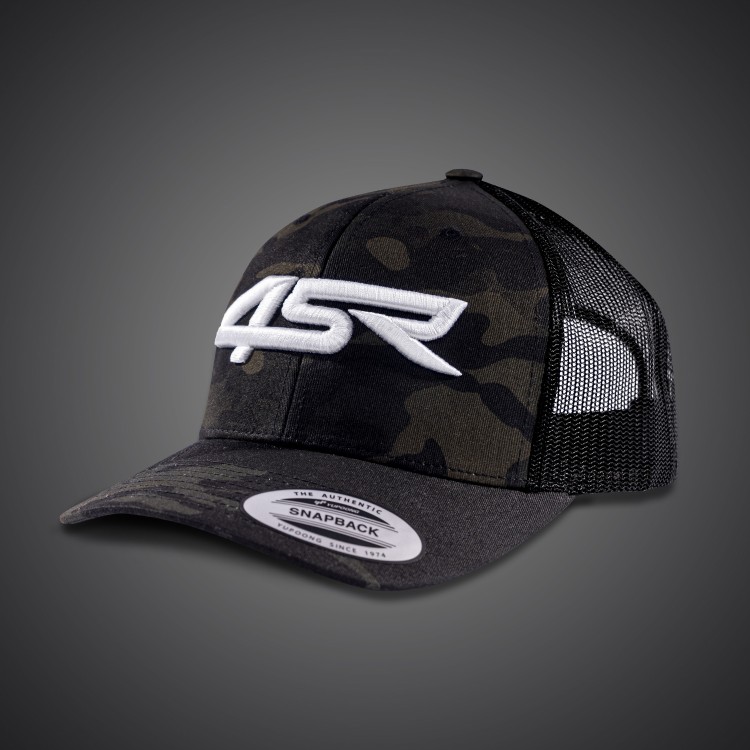 4SR Multicam Black Cap with white 3D logo 1