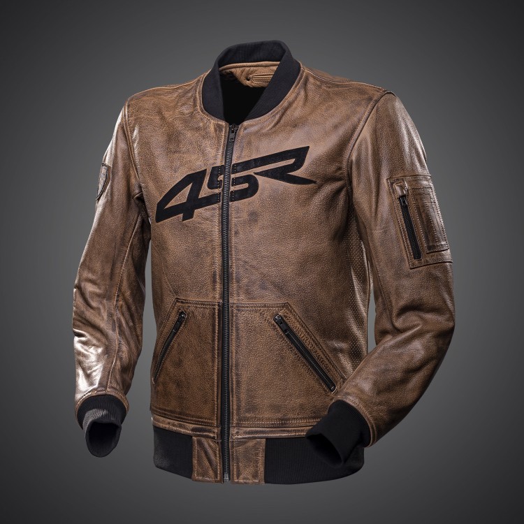 4SR Leather Bomber Jacket Brown Patina 8