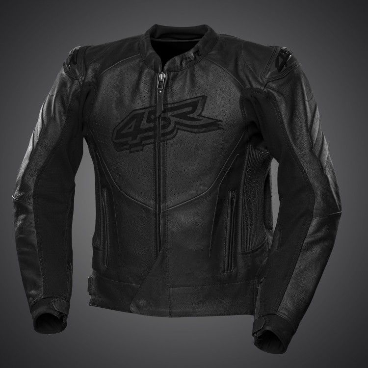 4SR leather motorcycle sport jacket Club Sport Black Series AR 1